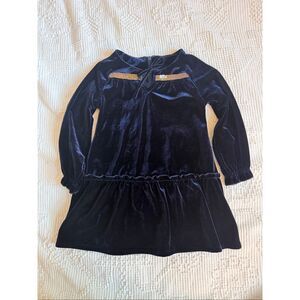Egg by Susan Lazar Navy‎ Velvet Sequin Dress 2T
